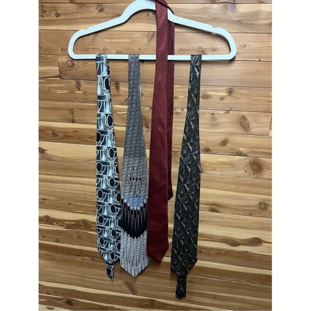 Mens Designer Silk Tie Bundle Conte di Milano Bruno Piattelli Giannelli Italian - Picture 2 of 6